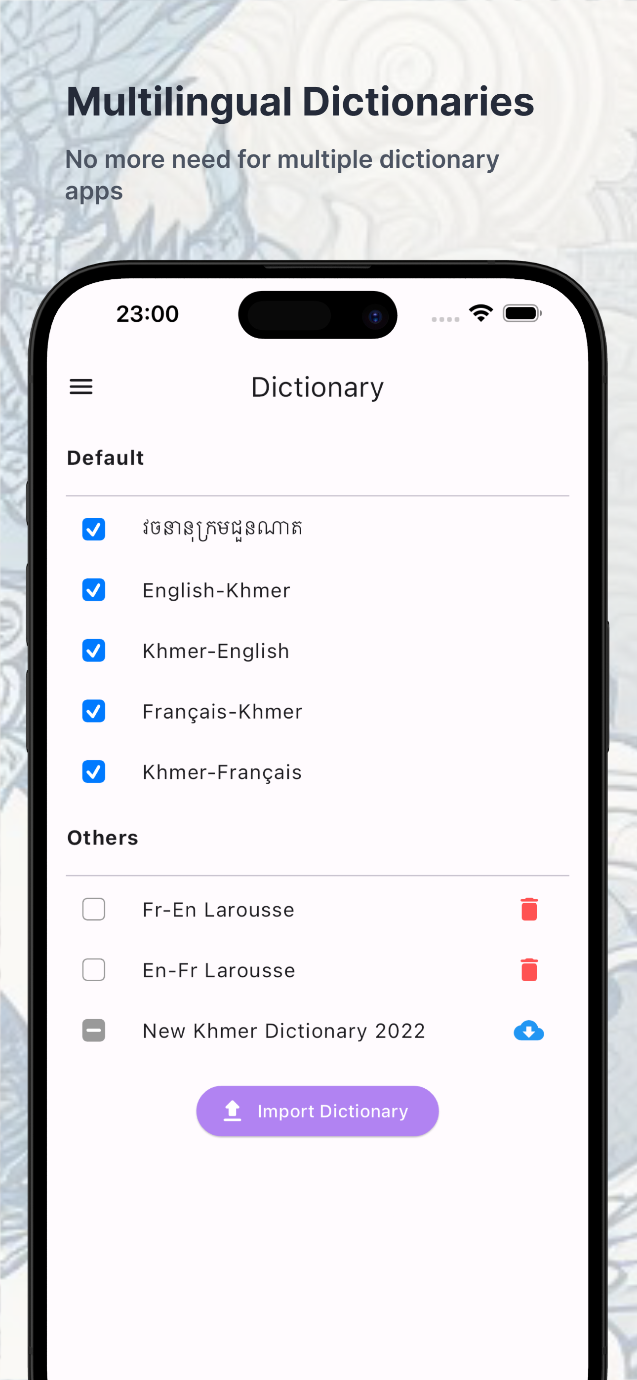 Multilingual Dictionaries