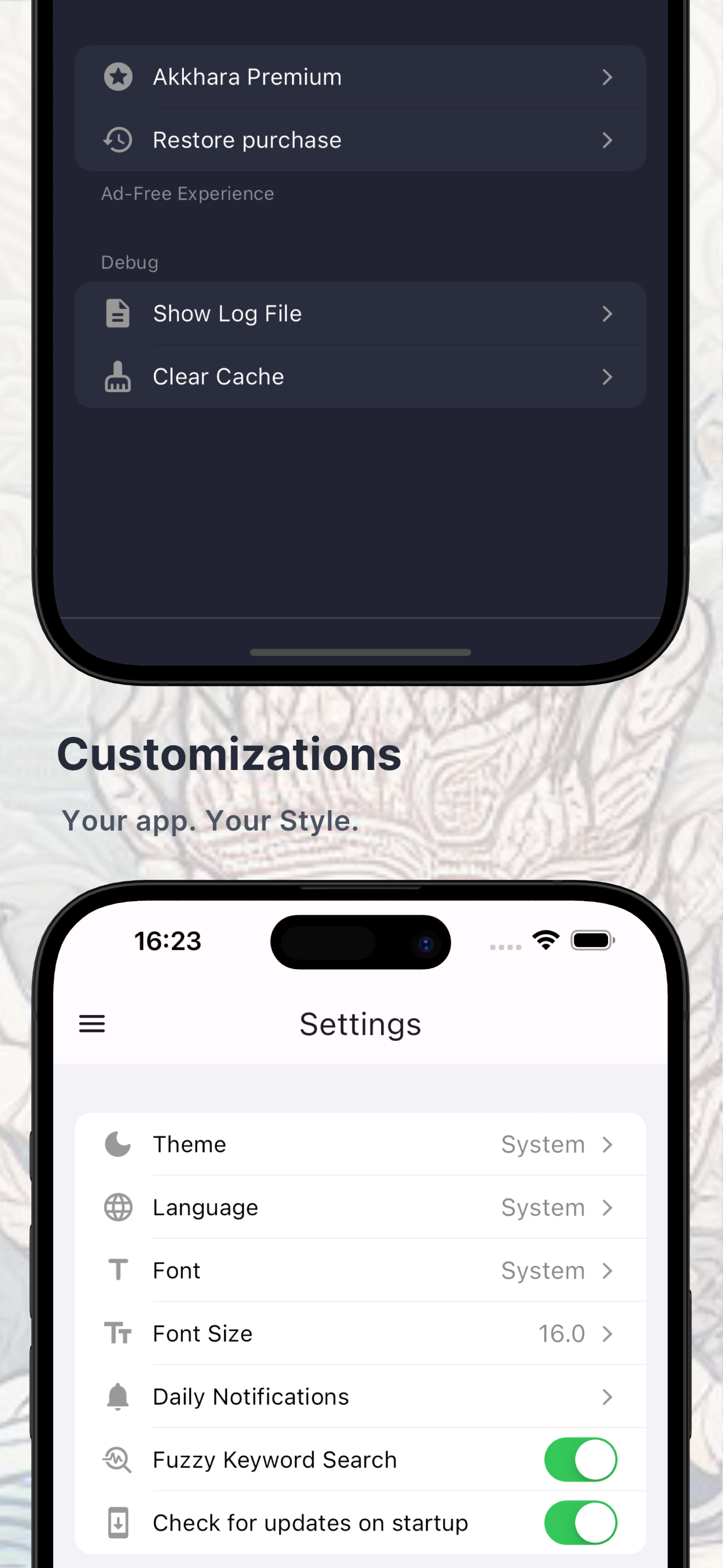Customizations